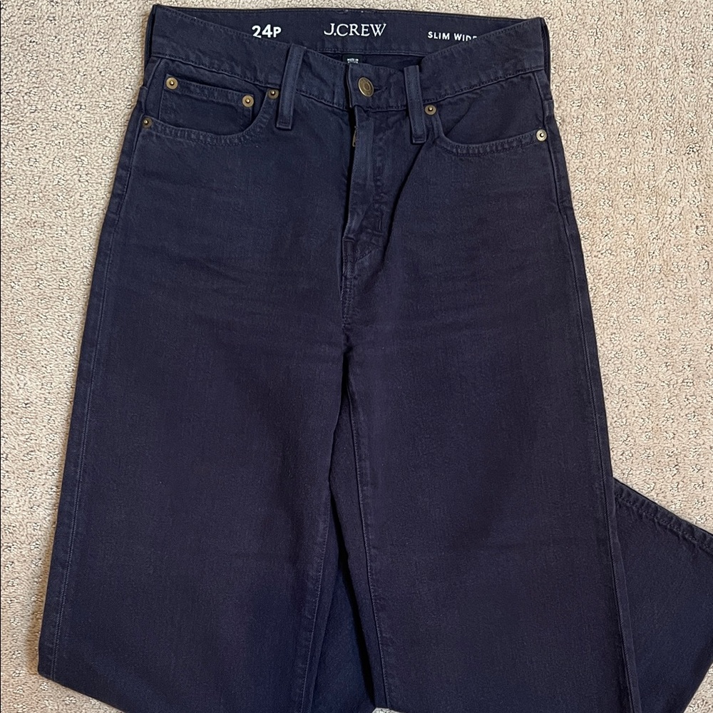J. Crew Petite Slim Wide Leg Jean